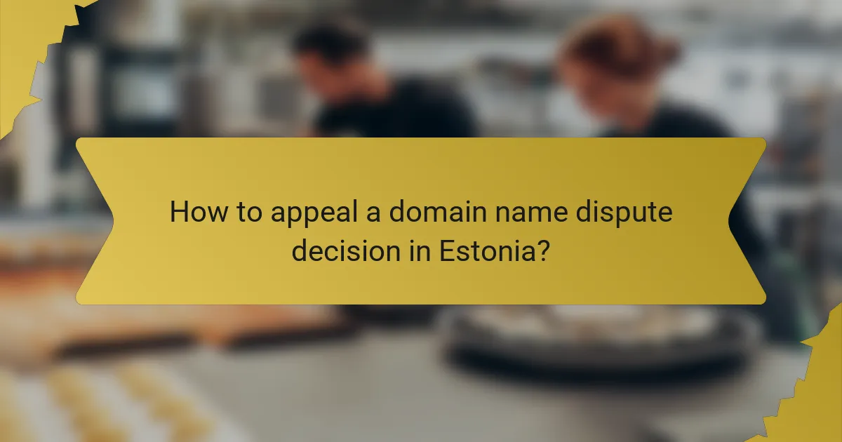 How to appeal a domain name dispute decision in Estonia?