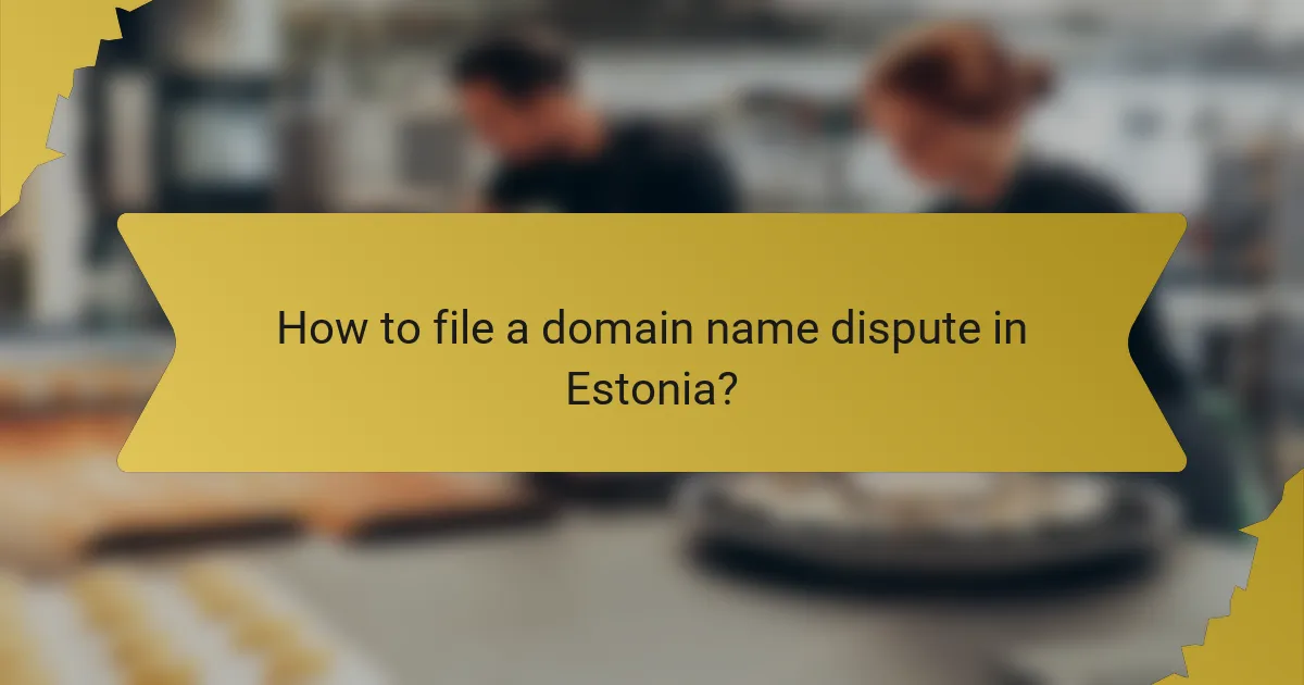 How to file a domain name dispute in Estonia?