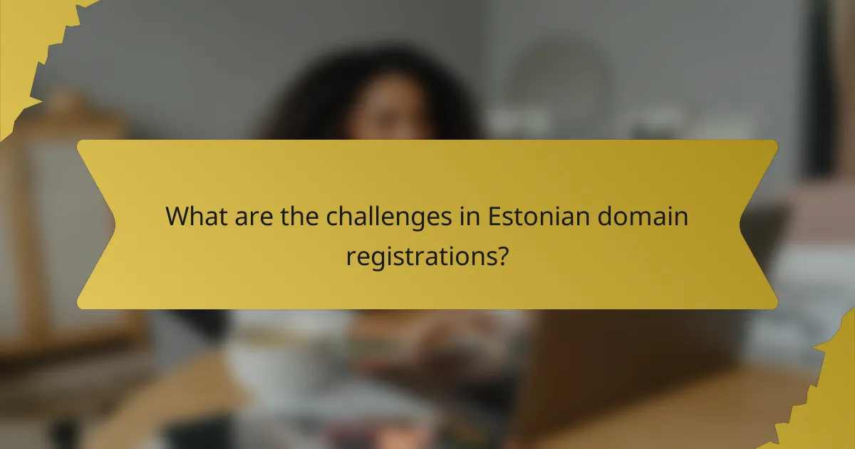 What are the challenges in Estonian domain registrations?