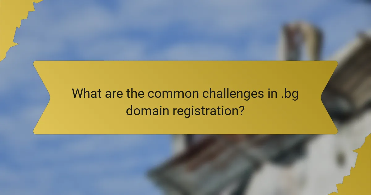 What are the common challenges in .bg domain registration?