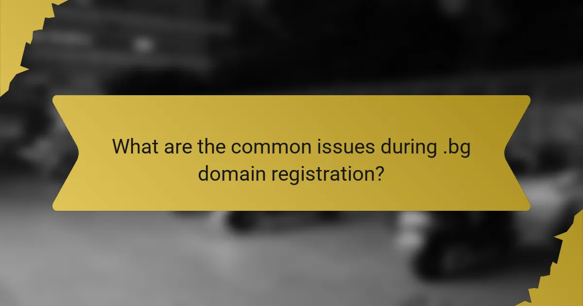 What are the common issues during .bg domain registration?