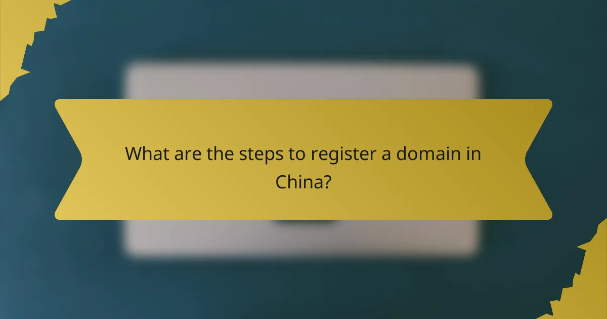 What are the steps to register a domain in China?